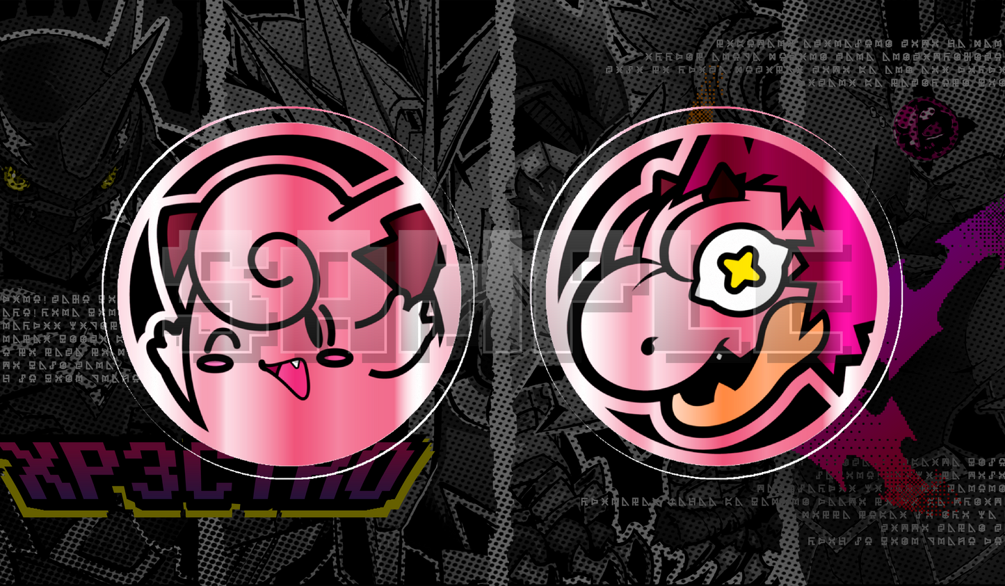 Clefairy acrylic TCG coin front and back design featuring the Fairy-type Pokemon