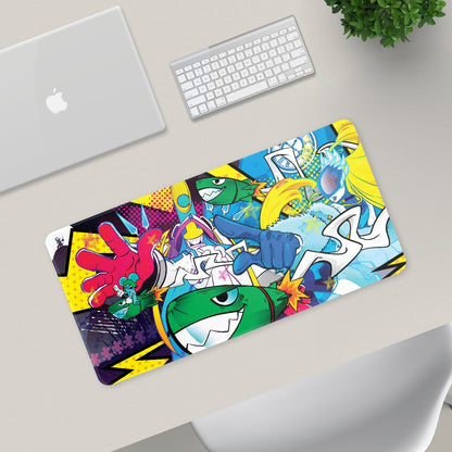 Kaguyamon and Cendrillmon fan art desk pad by XP3CTRO, extended mousepad featuring original Digimon Liberator artwork.