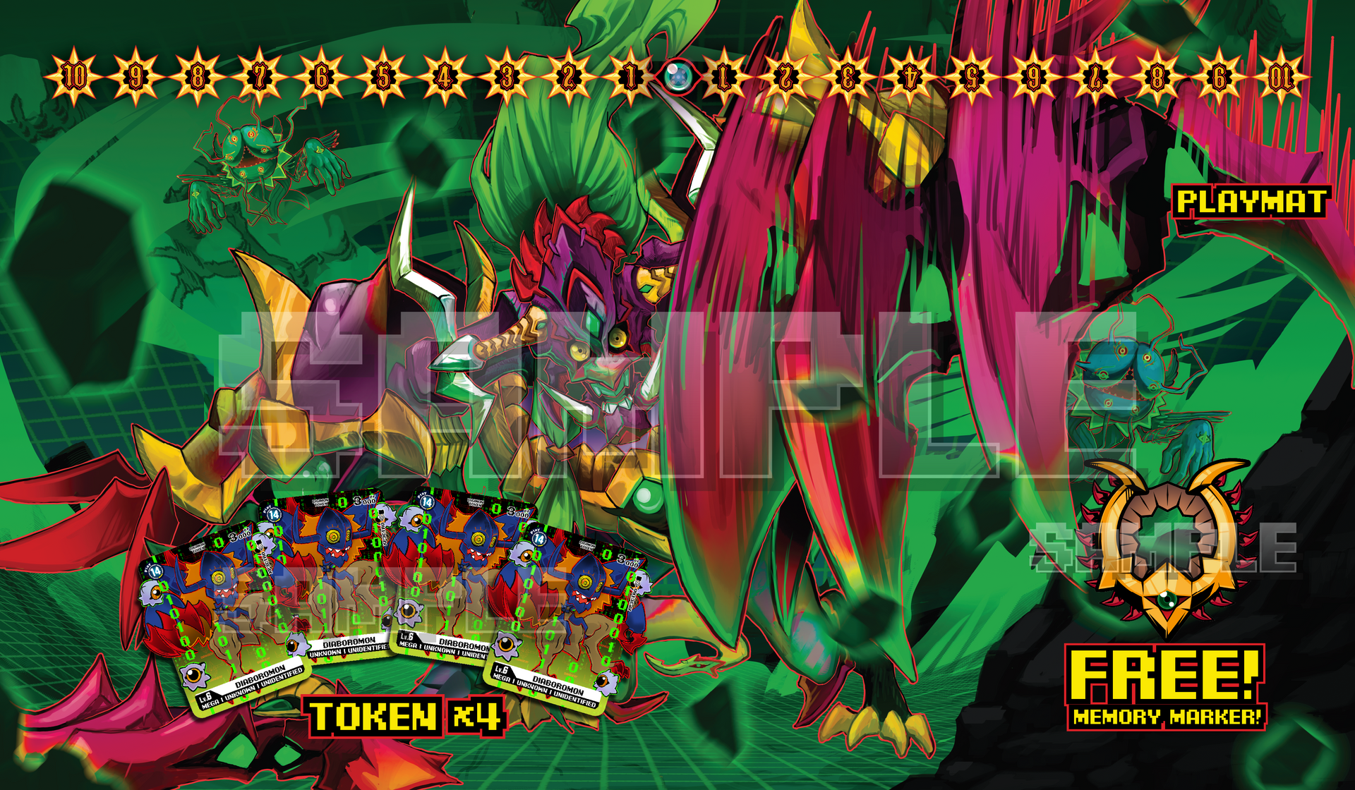 Diaboromon Playmat Set | Digimon TCG Playmat & Accessories  XP3CTRO