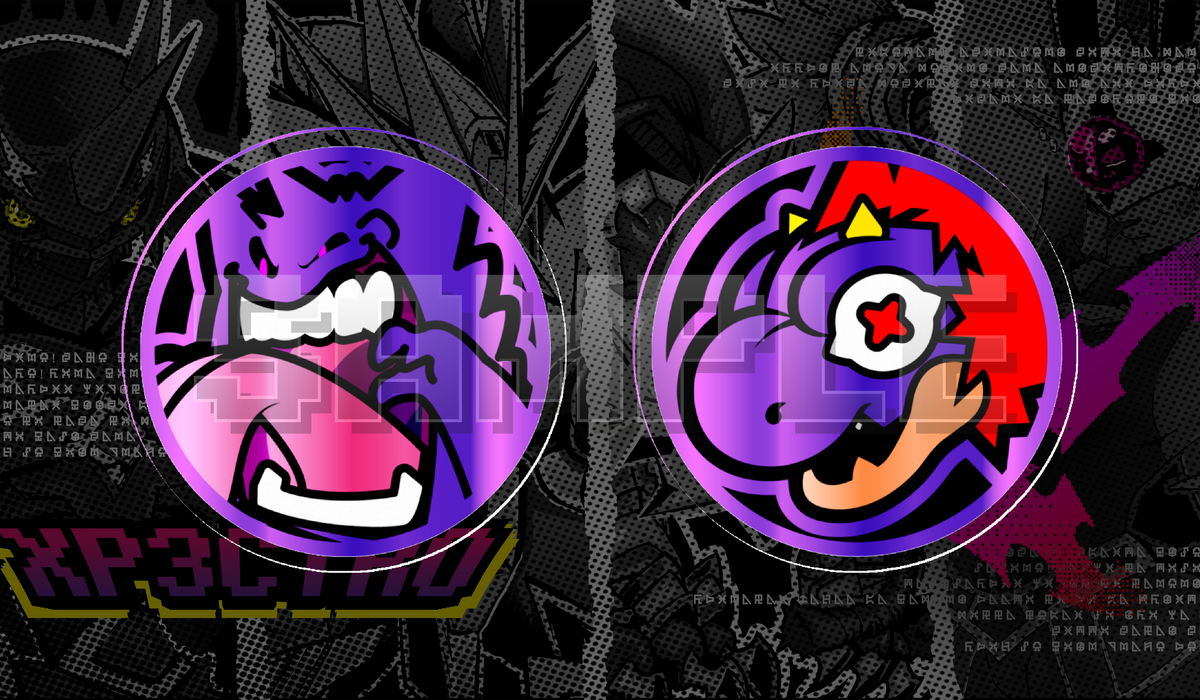 Gengar acrylic TCG coin front and back design featuring the Shadow Pokemon